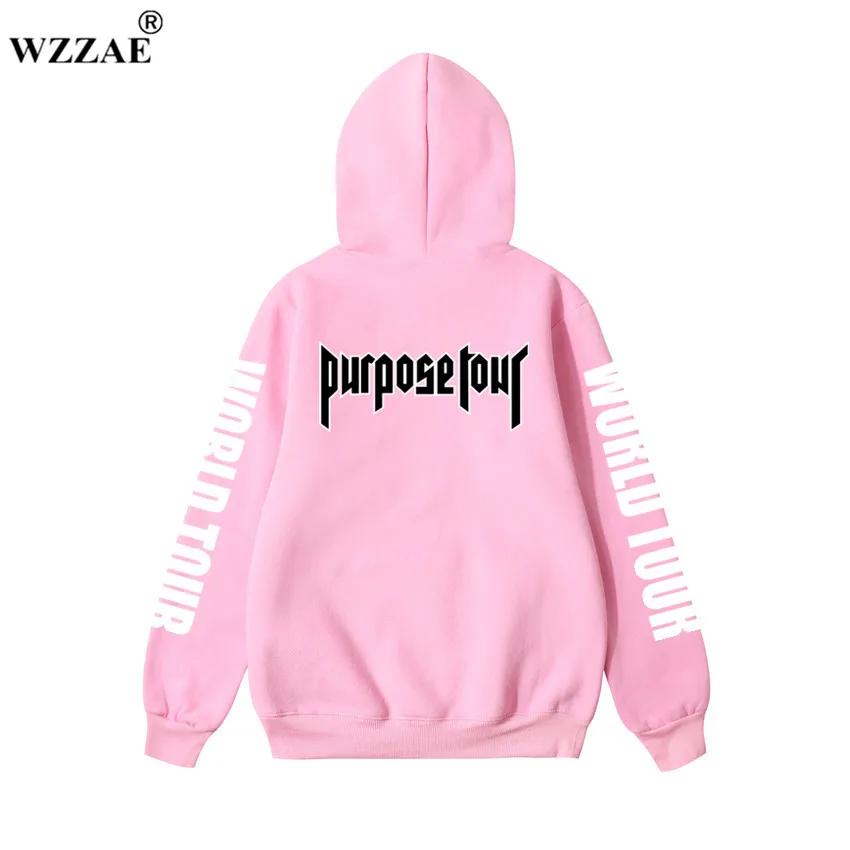 Justin Bieber Purpose Tour Print Hoodie Men Hip hop Streetwear Fleece Cotton Pullover WORLD TOUR Special Sweatshirt Women S-XXL