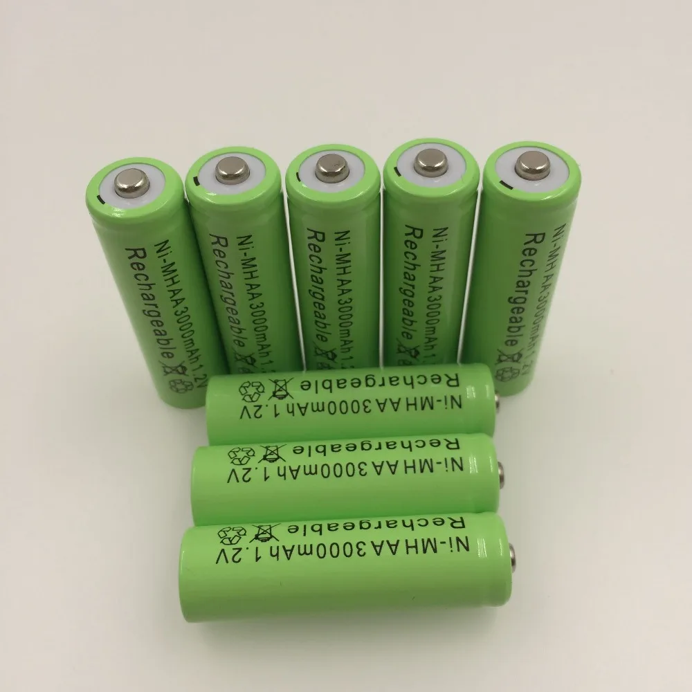 lote 1,2V 3000 mAh NI MH AA Pre-cargado bateras recargables NI-MH recargable AA batera para juguetes micrfono de la cmara