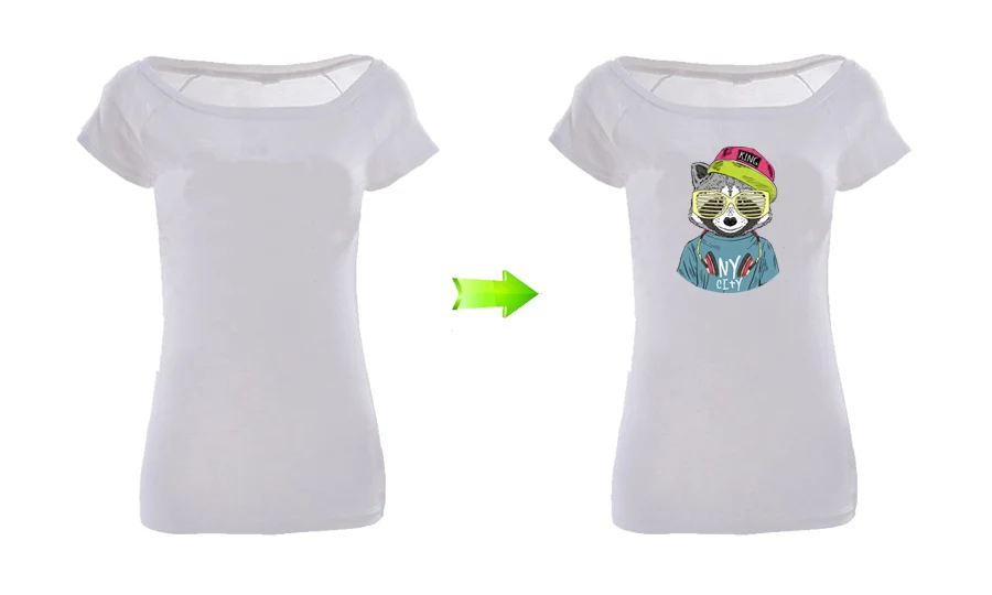 Raccoon Boy Iron On Patch Hip-Hop A-Level Washable Parches Ropa T-Shirt Diy Decoration 2018 New Parches 2