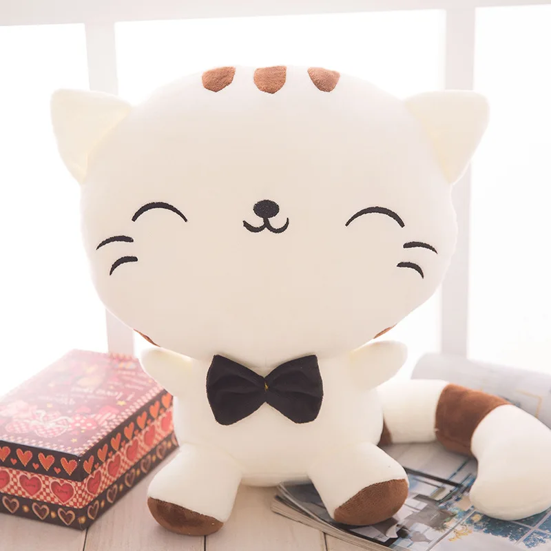 

Children's 45cm Lovely Big Face Smiling Cat Stuffed Plush pillow Toys Soft Animal Dolls cushion kids Birthday/Valentine Gifts