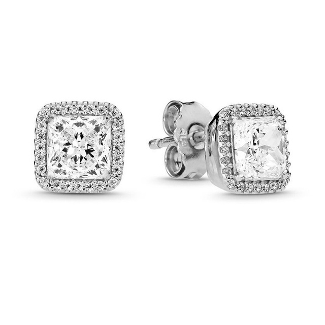 Offer 29 Styles  Infinity Stud Earring Clear CZ Fit Brand Earrings for Women Wedding Jewelry Dropshipping
