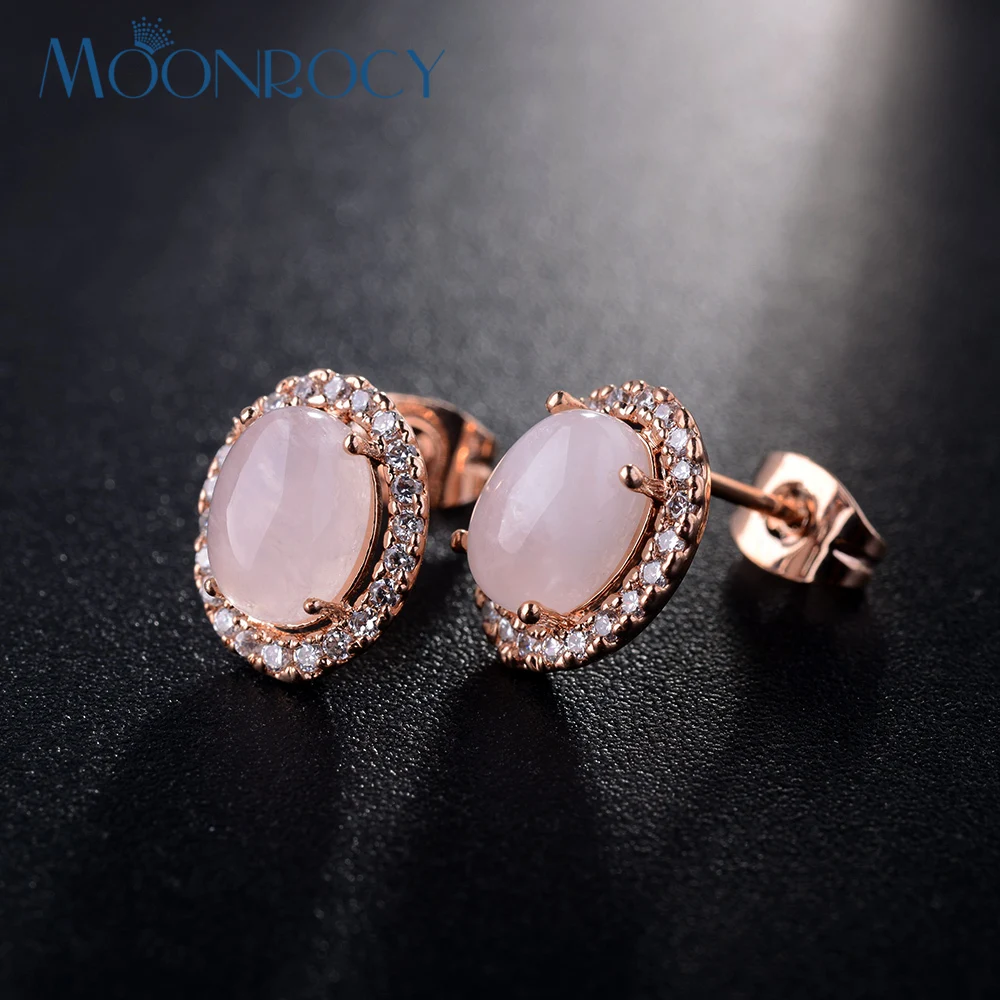 Женские серьги MOONROCY из розового золота с опалом бесплатная доставка|earrings cute|cute