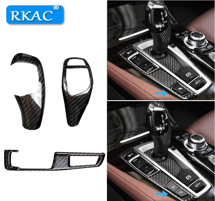 

For BMW F07 F10 F25 F26 Carbon Fiber Refit Car Gearshift Panel Frame Stickers Gear Knob Cover Decorations for 5 Series GT X3 X4