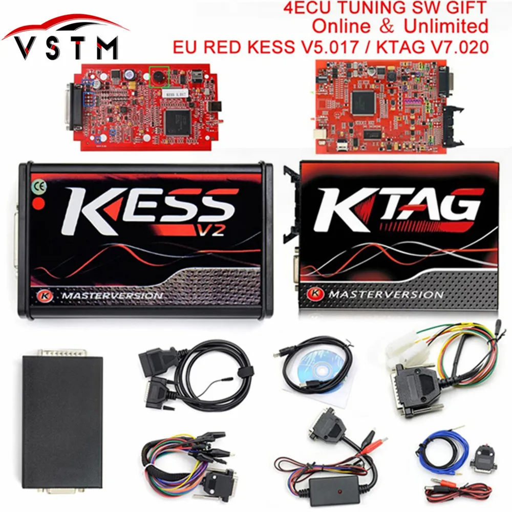 Чип Ktag 7 020 KESS 2 5 017 Red ECU для настройки K TAG V7.020 V2.23 V5.017 V2.47 Master инструмент