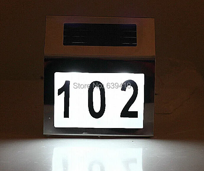 Solar led house number light solar address sign free shipping | Лампы и освещение