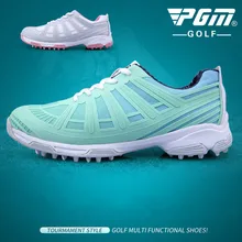 Новое поступление PGM обувь для гольфа двойной лакированной Водонепроницаемый Нескользящие обуви для Для женщин для отдыха на открытом воздухе спортивная обувь плюс Размер 35–40