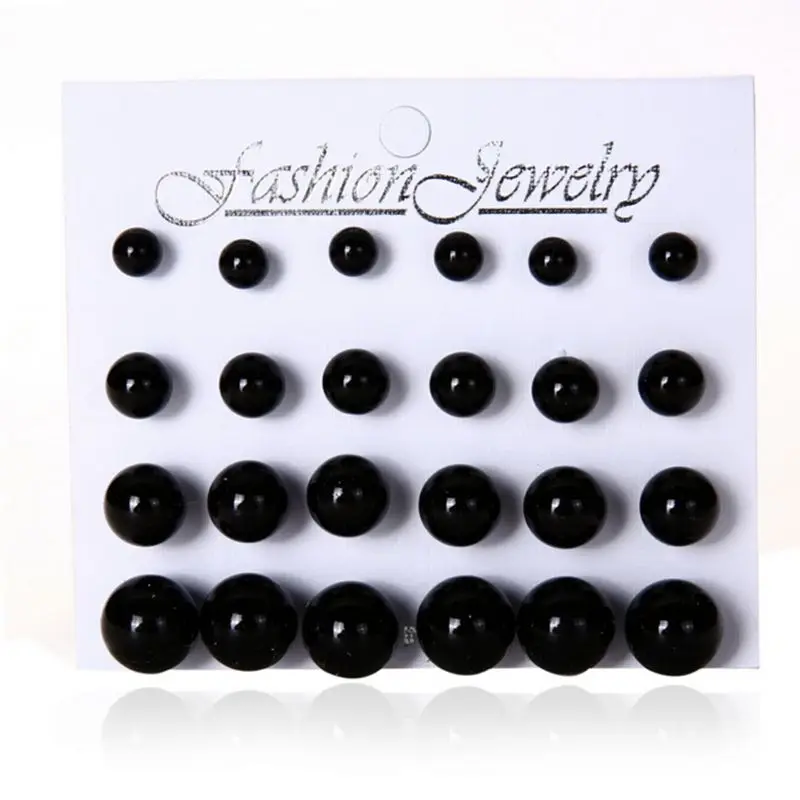 12 пары/компл. белая женская Бижутерия Аксессуары для пирсинга|stud earrings set|12 pairsearrings