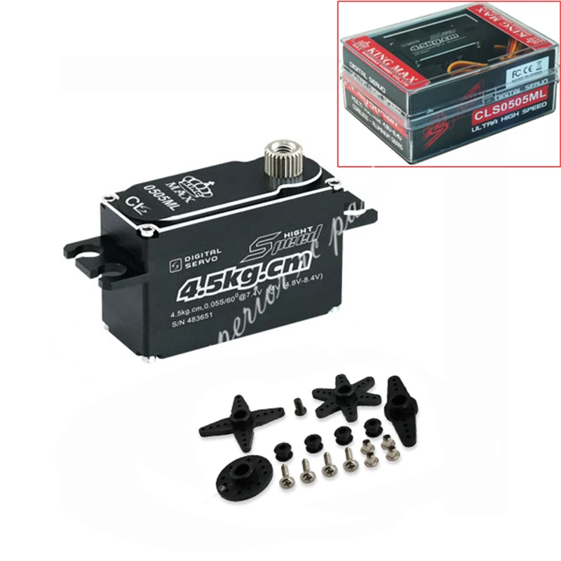 

Kingmax CLS0505ML31g 4.5kg.cm Digital Servo Full CNC Metal Gears High Speed Coreless Mini for RC Models