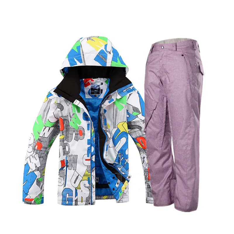 Gsou invierno de los hombres Chaqueta de traje de las mujeres un impermeable esquí y snowboard traje de esquí chaqueta esqui traje Veste ski homme