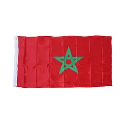 Горячая 90*150 см флаг Марокко подвесные украшения Moroccan Indoor Открытый украшения дома полиэфирный Национальный флаг