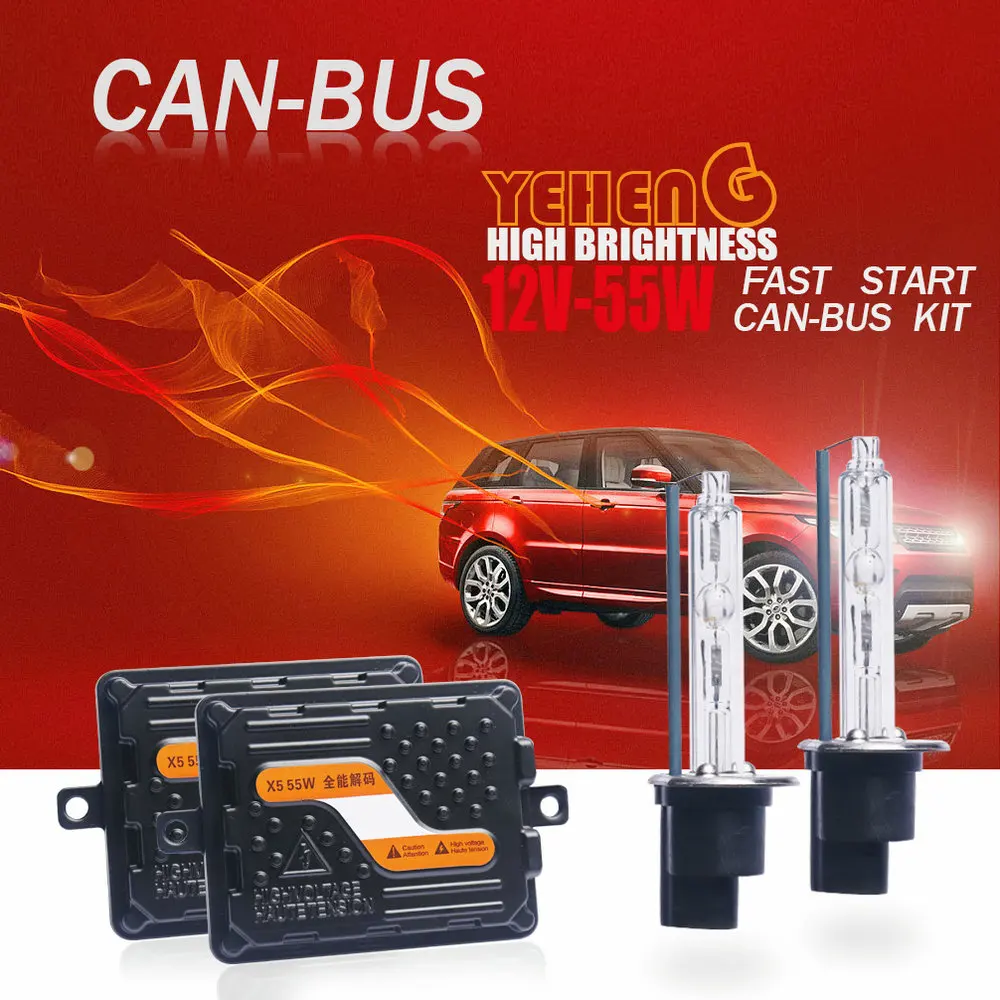 YEHENG Высокое качество 12 В/55 Вт Ультра CANBUS/Быстрый Яркий автомобиль HID фары комплект ксенон балласт D2H/H1/H7/H11/9005/9012/HIR2/H4 биксенон