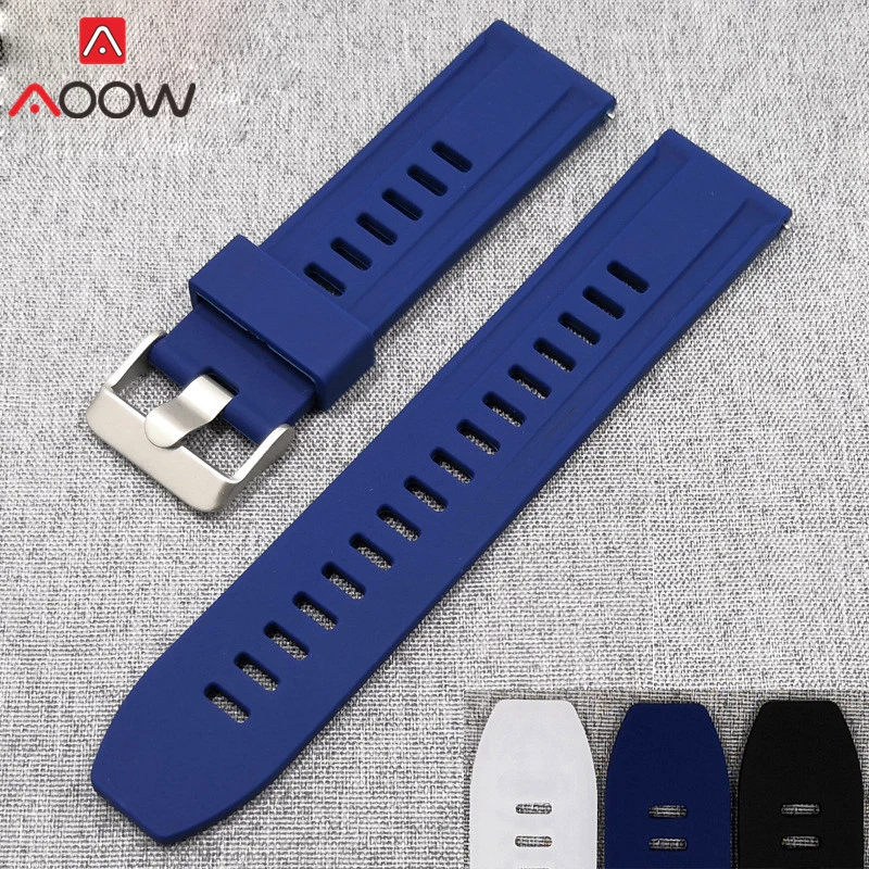 

Universal Silicone Watchband 18mm 20mm 22mm 24mm for Samsung Galaxy Watch 42mm 46mm Quick Release Replace Bracelet Band Strap