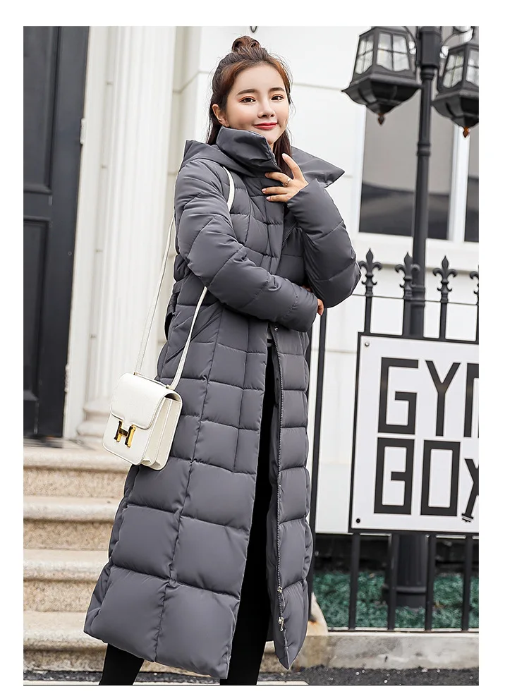 Повседневная женская зимняя куртка X-Long, утолщенный ремень, пальто с капюшоном, парка с мехом, женские куртки CRRIFLZ, новая зимняя коллекция