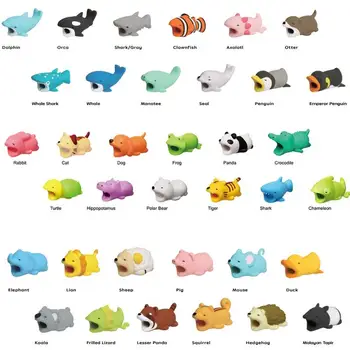 

Animal Bite USB Cable Protector Cable Organizer Data Line Management Charging Protection Data Line Ties For iPhone 6 7 8 X iPad