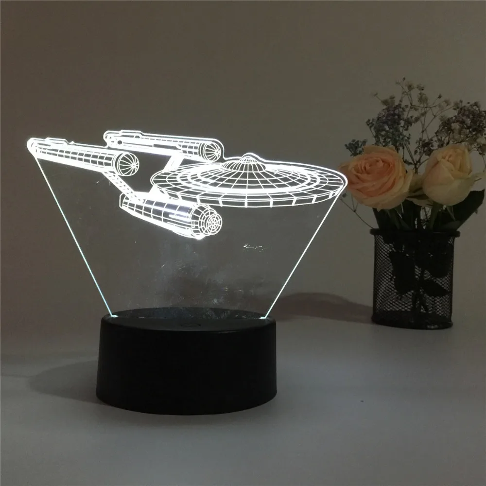 3D светильник светодиодный ночник 7 цветов Изменение стол настольная лампа Хэллоуин подарок декор
