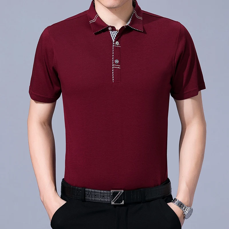 Buy 2017 Top quality men polos short sleeve shirt
