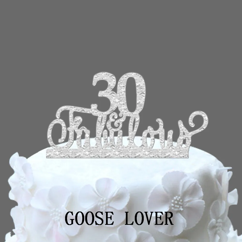 30th And Fabulous Cake Topper 30th Birthday Party 30th And Fabulous Cake Topper 30th Birthday Party