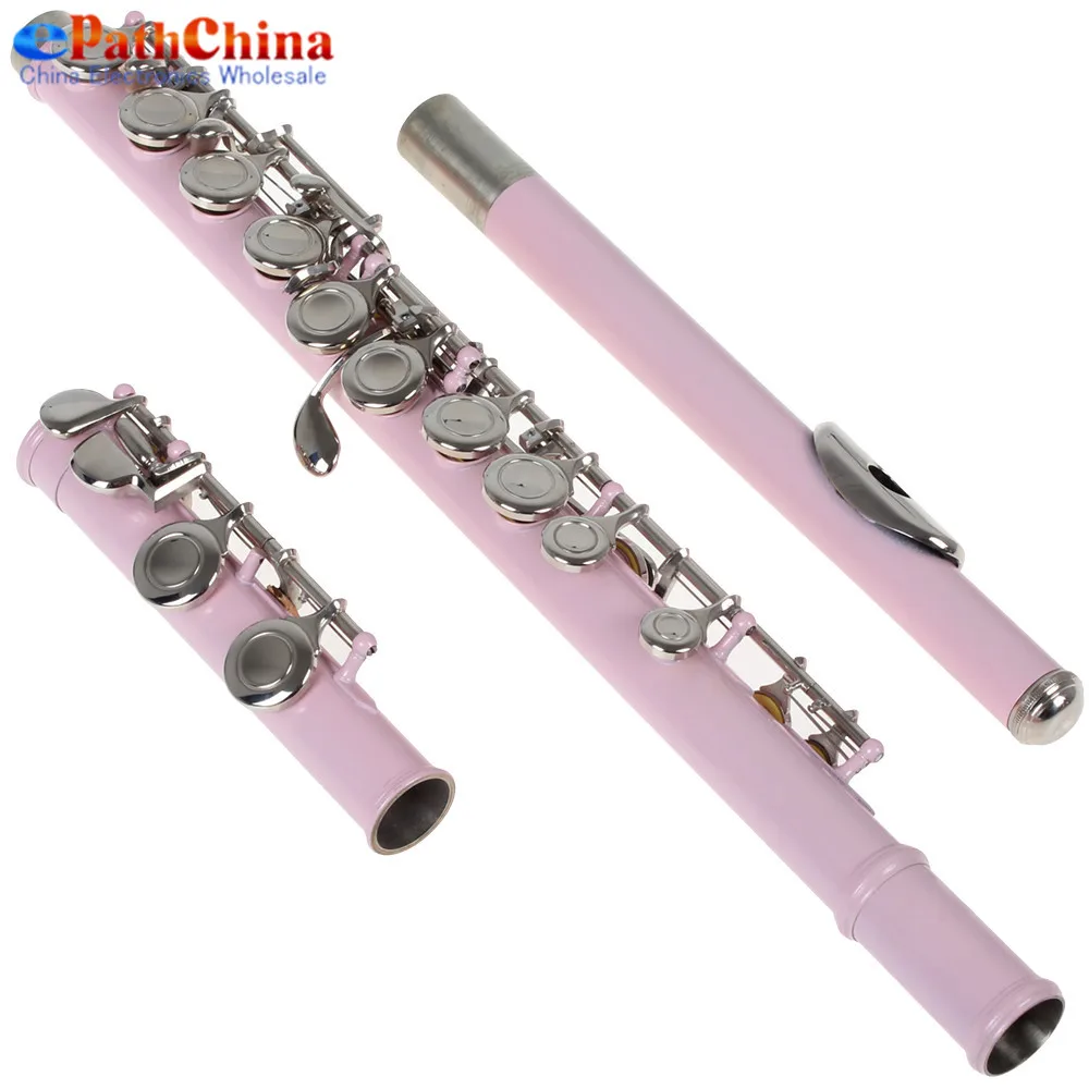 

Sales Cupronickel C Tone 16 Closed Holes Concert Band Flute for Student Beginners 6 Colors Available