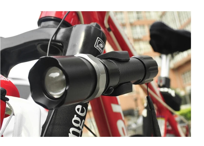 Best Westing Biking 360 Degree  Bike Torch Holder Bicycle Front Bracket Cycling Holder Flashlamp Handlebar Clamp Cycling Light Holder 5