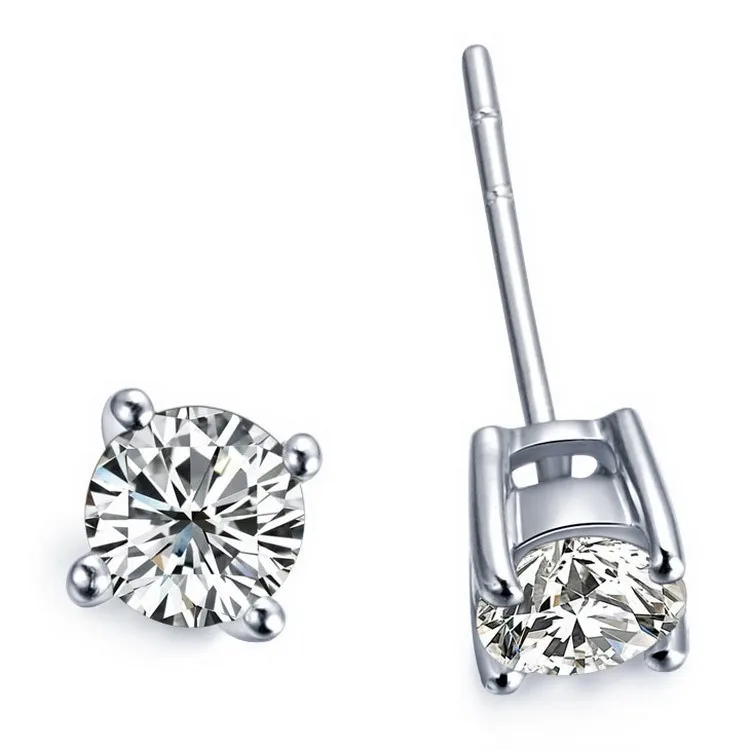 Brilliance Forever Solid 585 Gold Moissanite earrings 0