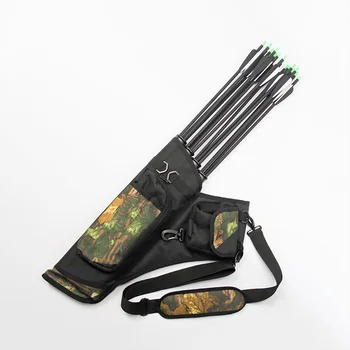 

Tactical Camouflage 4 Tubes Archery Arrow Quiver Holder Tubes Bag Inclined Back Type Archery Hunting Shooting