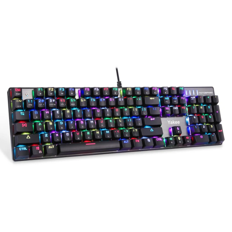 Оригинальная Механическая игровая клавиатура Motospeed CK104 Wire RGB русская английская
