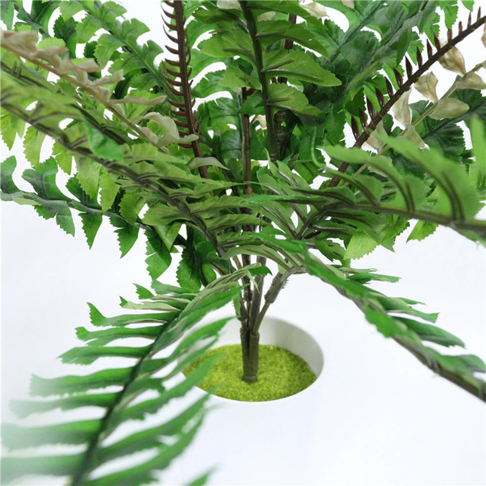 Пластик поддельные цветок вейвлет лист моделирование персидская трава зеленые растения искусственное растение пучок листьев для дома и