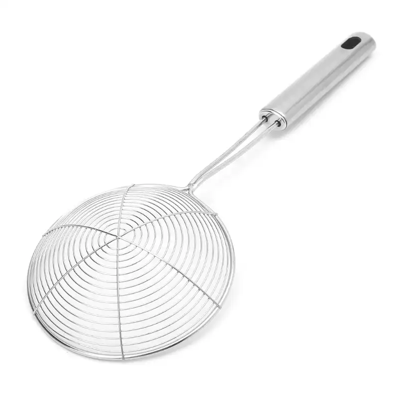 Tpingfe Stainless Steel Solid Spider Strainer Skimmer Ladle with Handle Kitchen Tool