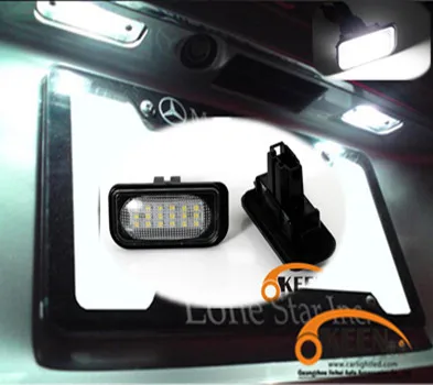 

2X Car Styling For W203 4D Sedan LED Light License plate Lamp panel Light  plug and play DC12V Rear bumper Light Specific Light