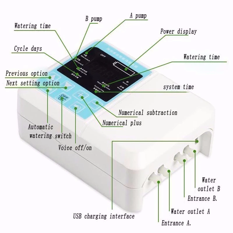 Английский говорящий сад автоматический полив-устройство таймер-система капельного орошения водяной насос в горшке завод интеллектуальная солнечная энергия
