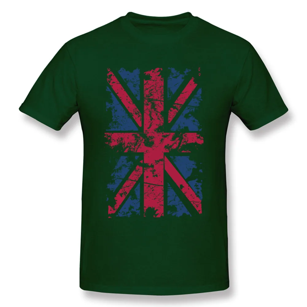  Printed Tops T Shirt Funny Short Sleeve Men T-Shirt TpicOriginaltitle Birthday Mother Day Tops Tees O Neck Wholesale UK Flag dark