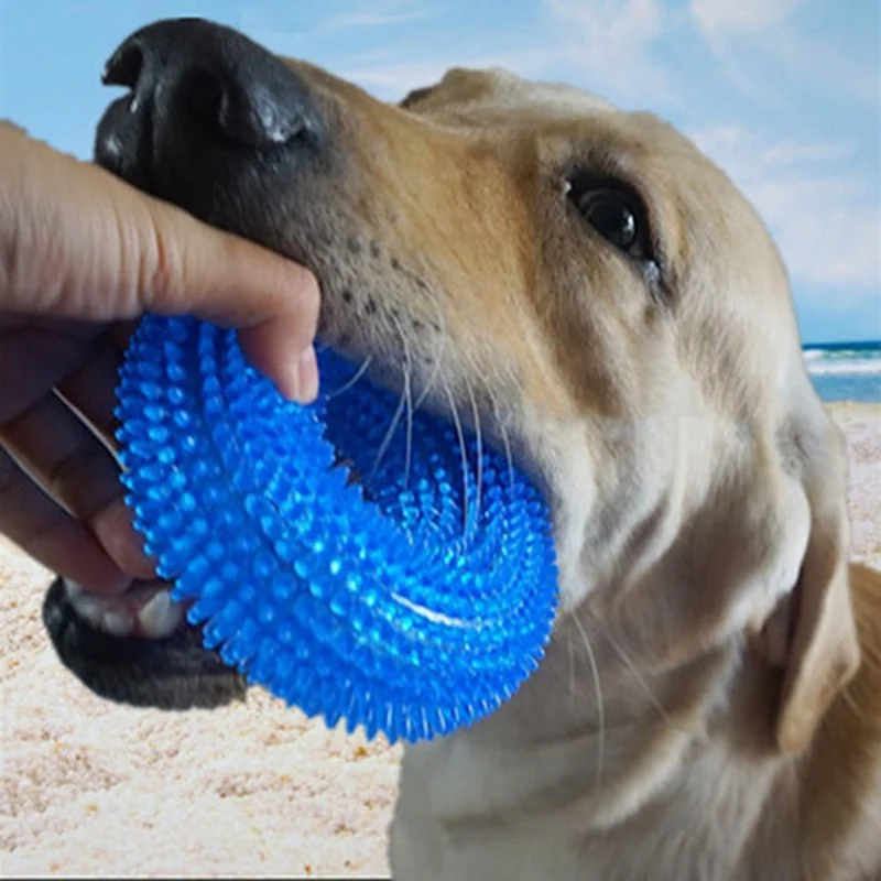 Pet Toy Bite Proof Squeak Chew Toy Ball Rubber Sound For Large Dogs