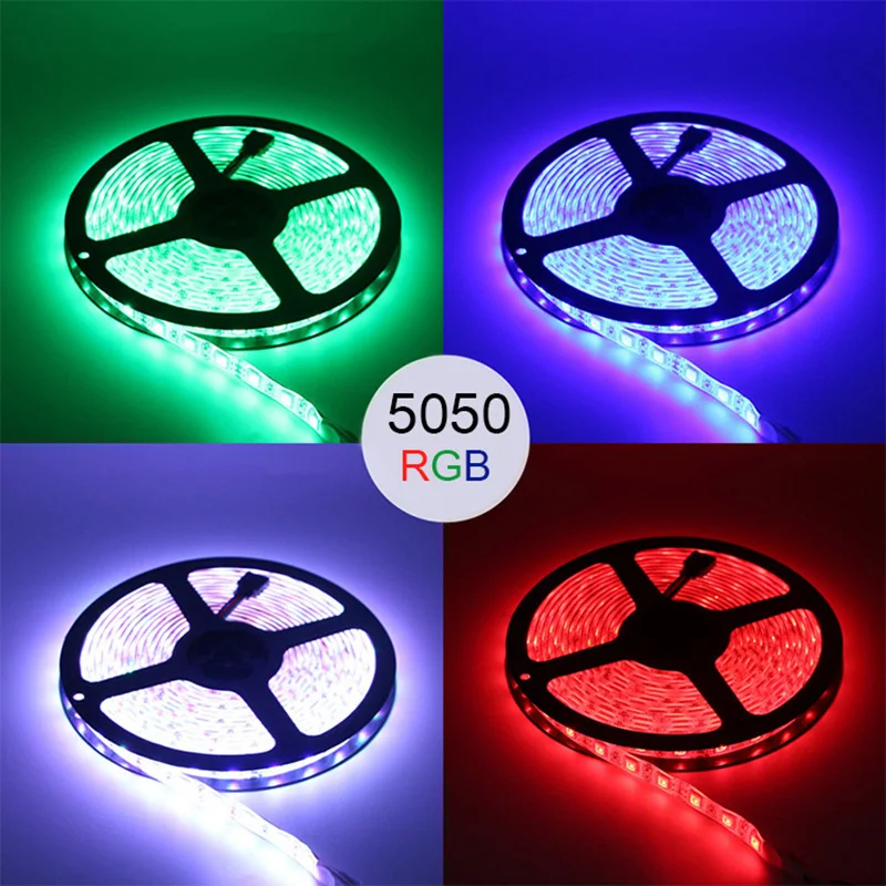 12V 5050 LED light with multi-color flexible IP65 waterproof 300 LED super bright home decoration lamp tape Lampe de décoration