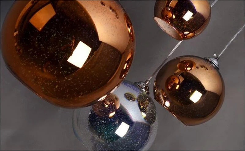 Horsten Novelty Creative Glass Ball Pendant Lights Modern Suspended Luminaire Christmas Ball Design Lamp 3D Colorful Pendant Lighting (7)
