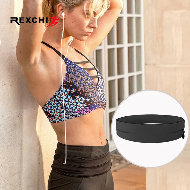 US $7.26 REXCHI Ultralight Running Belt for Men Women Sports Waist Bag Elastic Phone Holder Pack Hiding Anti