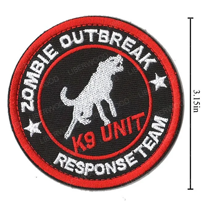 Сервис собака работает не трогать военный тактический боевой значок K9 K-9 блок вспышка зомби крюк и липучка патч - Цвет: 2