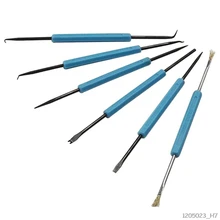 6 шт. двухсторонняя паяльная помощь электронные инструменты для ремонта сварочное приспособление комплект с синей Шестигранная ручка