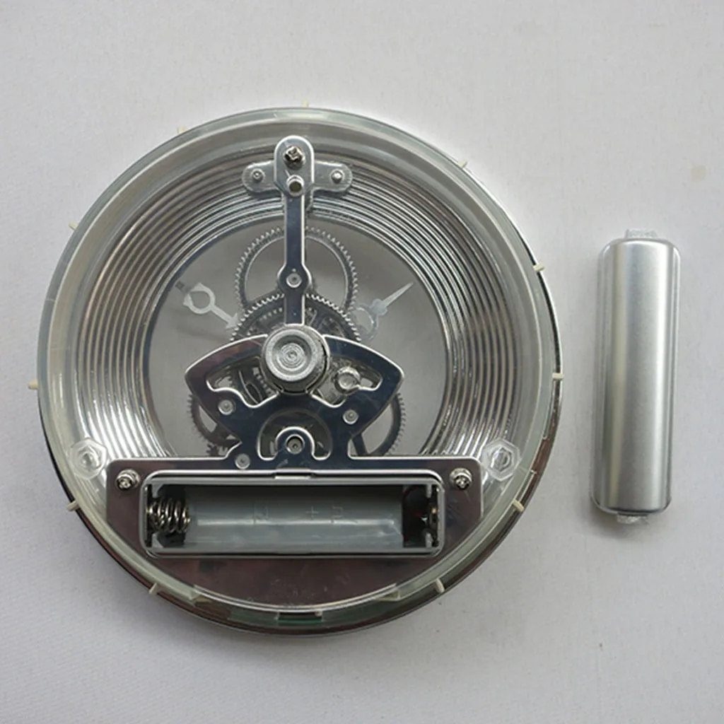 MagiDeal 103mm Dial Roman Numeral Watch Anniversary Quartz Skeleton Clock Insert with Silver Trim