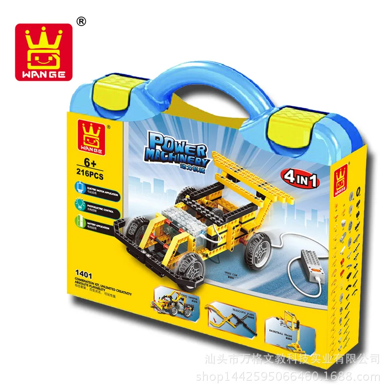 

Science Teaching Power Mechanical Race Car Crane Blocks Photoelectric Moto Battery Contro Creativive Educational Xmas Gift