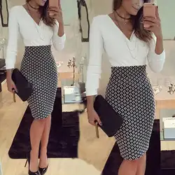 2019 модные элегантные для женщин Bodycon OL деловой официальный офисный вечерние карандаш платье