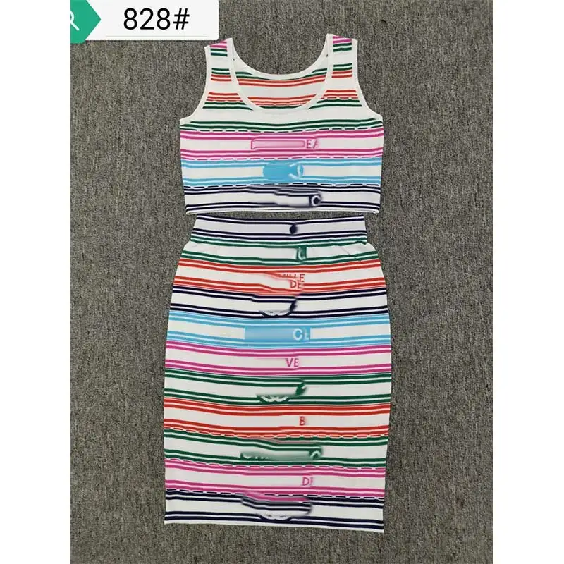 2019 الربيع و الصيف جديد صغيرة العطر الجليد الحرير اللون مخطط الجاكار الإنجليزية شعار حبال + الورك تنورة دعوى