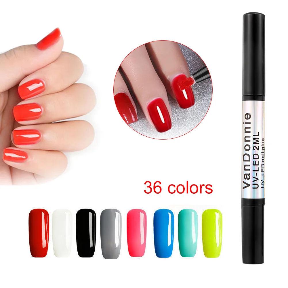 

High Quality 1 Pcs 3 in 1 One Step Gel Varnish Pen Nail Gel Polish Special Design Nail Art Pencil