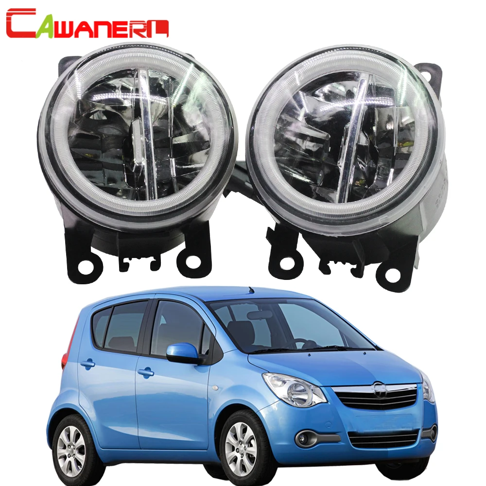 

Cawanerl For Opel Agila (B) (H08) Hatchback 2008-2015 Car 4000LM LED Lamp Fog Light + Angel Eye Daytime Running Light DRL 12V