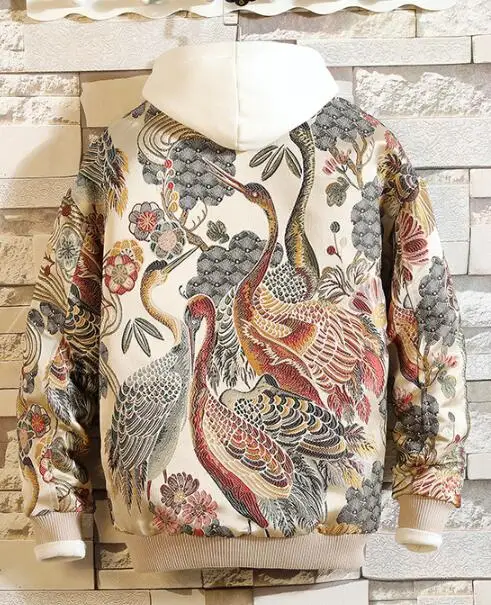 Spring hotsale Japanese Embroidery Men's Jacket Coat Hip Hop Streetwear 5XL Jacket Coat Bomber Jacket 2019 Autumn New clothing