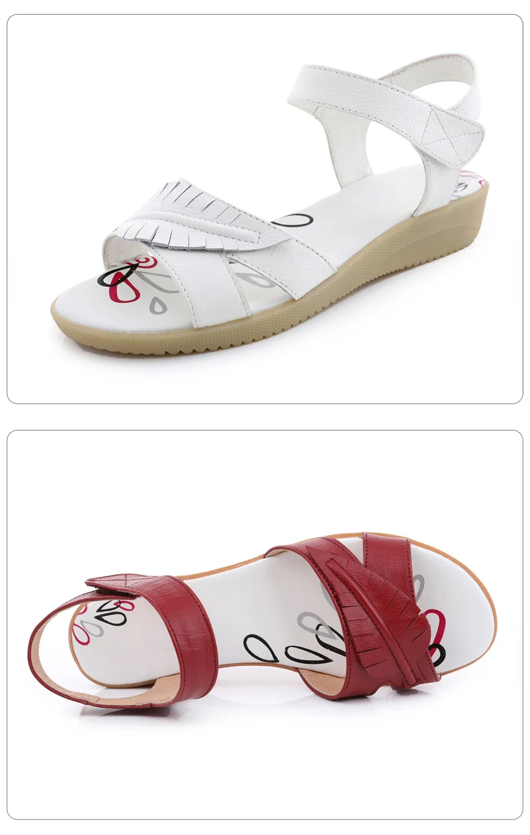 GKTINOO/ летняя обувь для беременных, женские сандалии для мам, мягкая обувь из натуральной кожи на плоской подошве, обувь для медсестер, повседневные женские сандалии