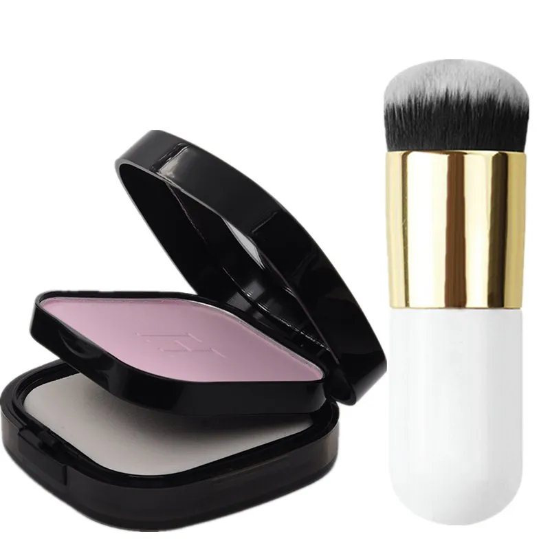 

HENLICS Makeup Set Puff Powder Foundation + Make Up Brush Waterproof Whitening Brighten Face Matte Powder Palette Contour