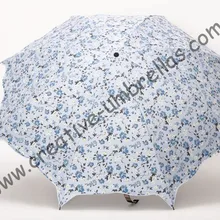 Зонты в виде листьев лотоса, солнцезащитный крем, UPF> 50+, женский зонтик, 8k ребра, милый мини, черное серебряное покрытие, вишневый зонтик, вышивка бодера