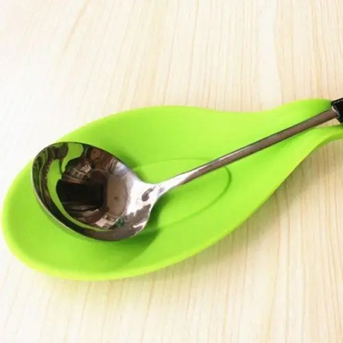 Mat Kitchen Tools Silicone Mat Insulation Placemat Heat Resistant Put A Spoon - Цвет: Зеленый