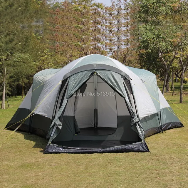 Cheap 3Room 1hall 6-12Persons super large double layer rainproof outdoor family camping tent tent