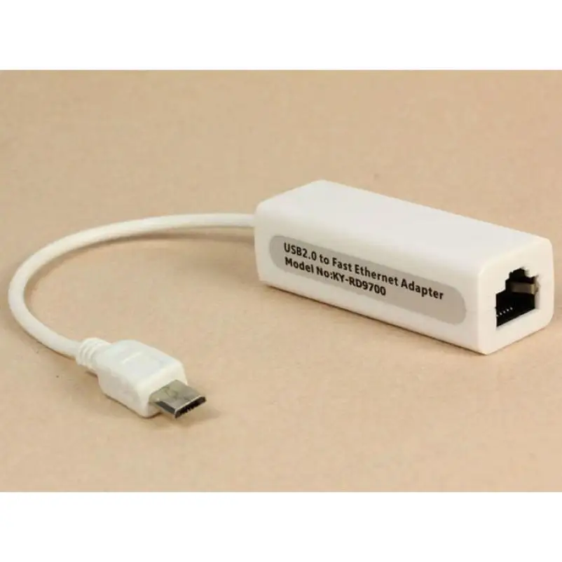 

MOSUNX Micro Mini 5pin USB To RJ45 10/100M Ethernet Network Adapter For SamsungTable PC Futural Digital New F35